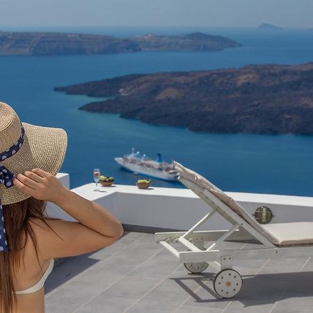 Karpimo Horizon - Caldera View With Private Hot Tub Villa Firostefani Eksteriør bilde