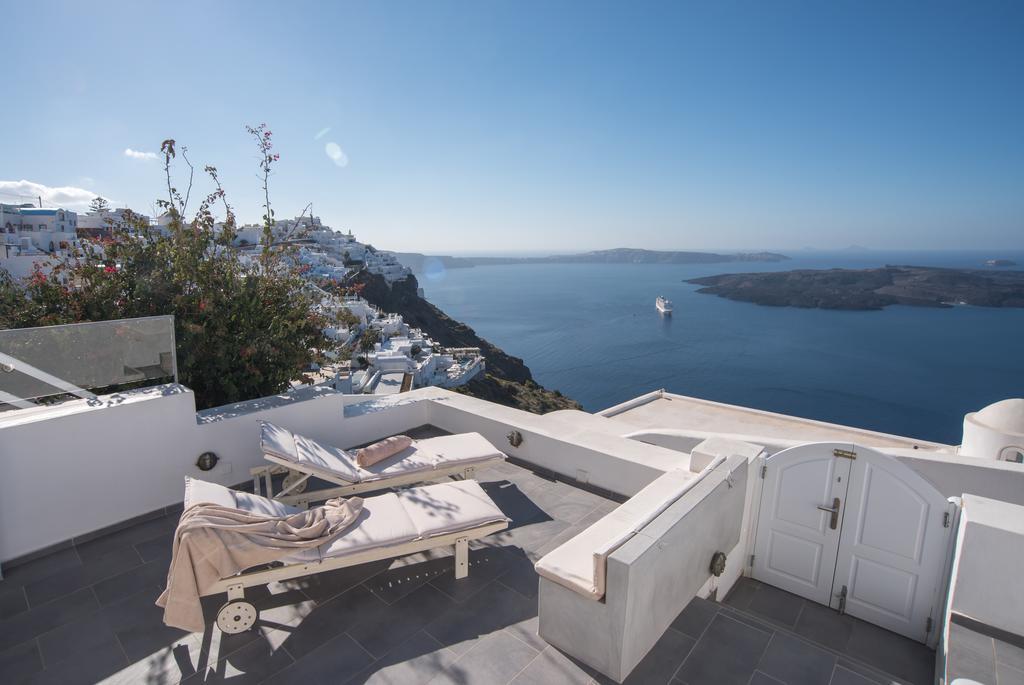 Karpimo Horizon - Caldera View With Private Hot Tub Villa Firostefani Eksteriør bilde