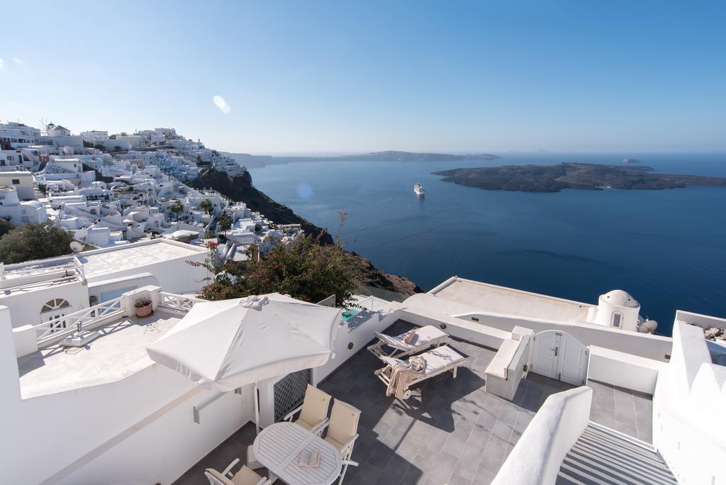 Karpimo Horizon - Caldera View With Private Hot Tub Villa Firostefani Eksteriør bilde