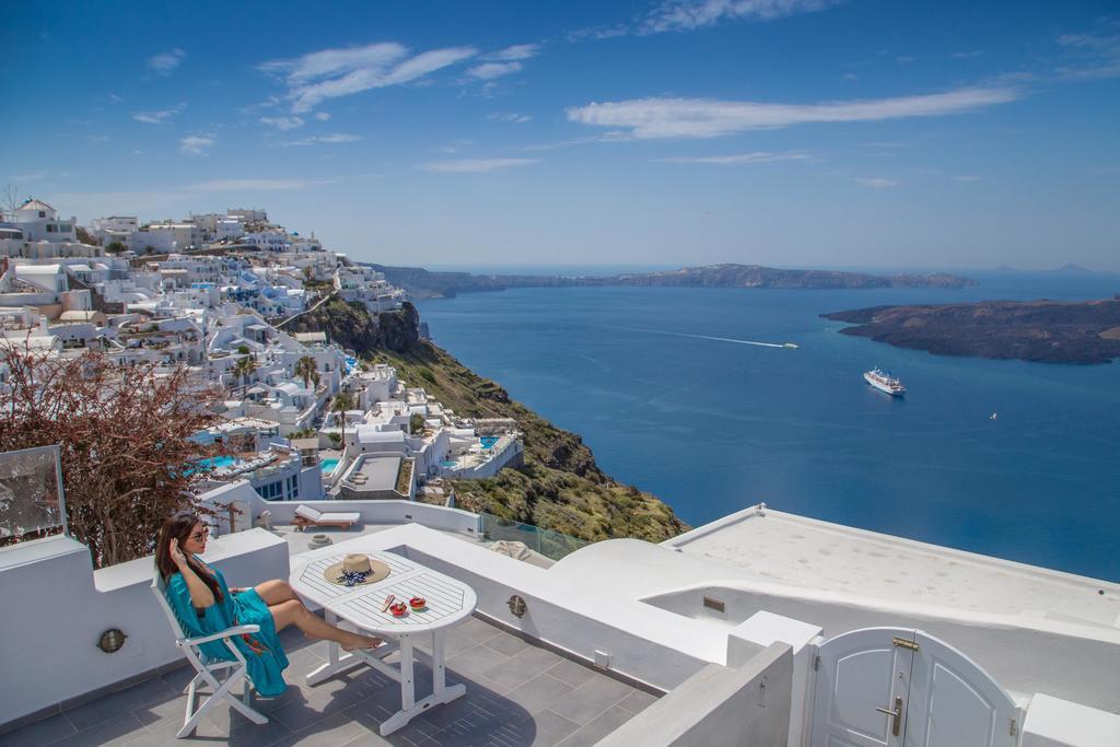 Karpimo Horizon - Caldera View With Private Hot Tub Villa Firostefani Rom bilde