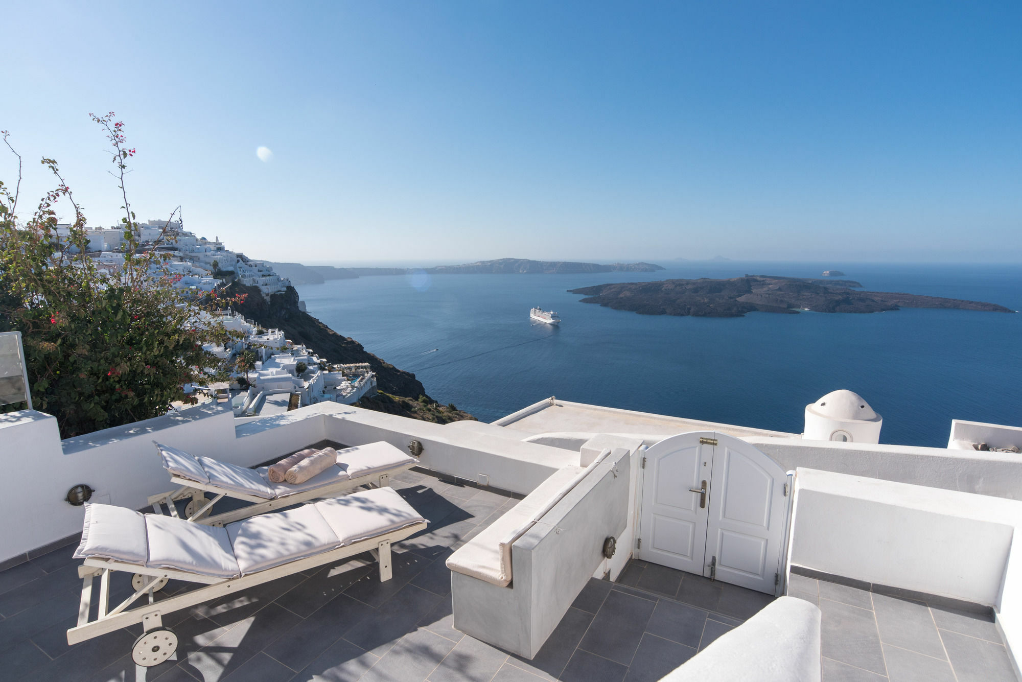 Karpimo Horizon - Caldera View With Private Hot Tub Villa Firostefani Eksteriør bilde