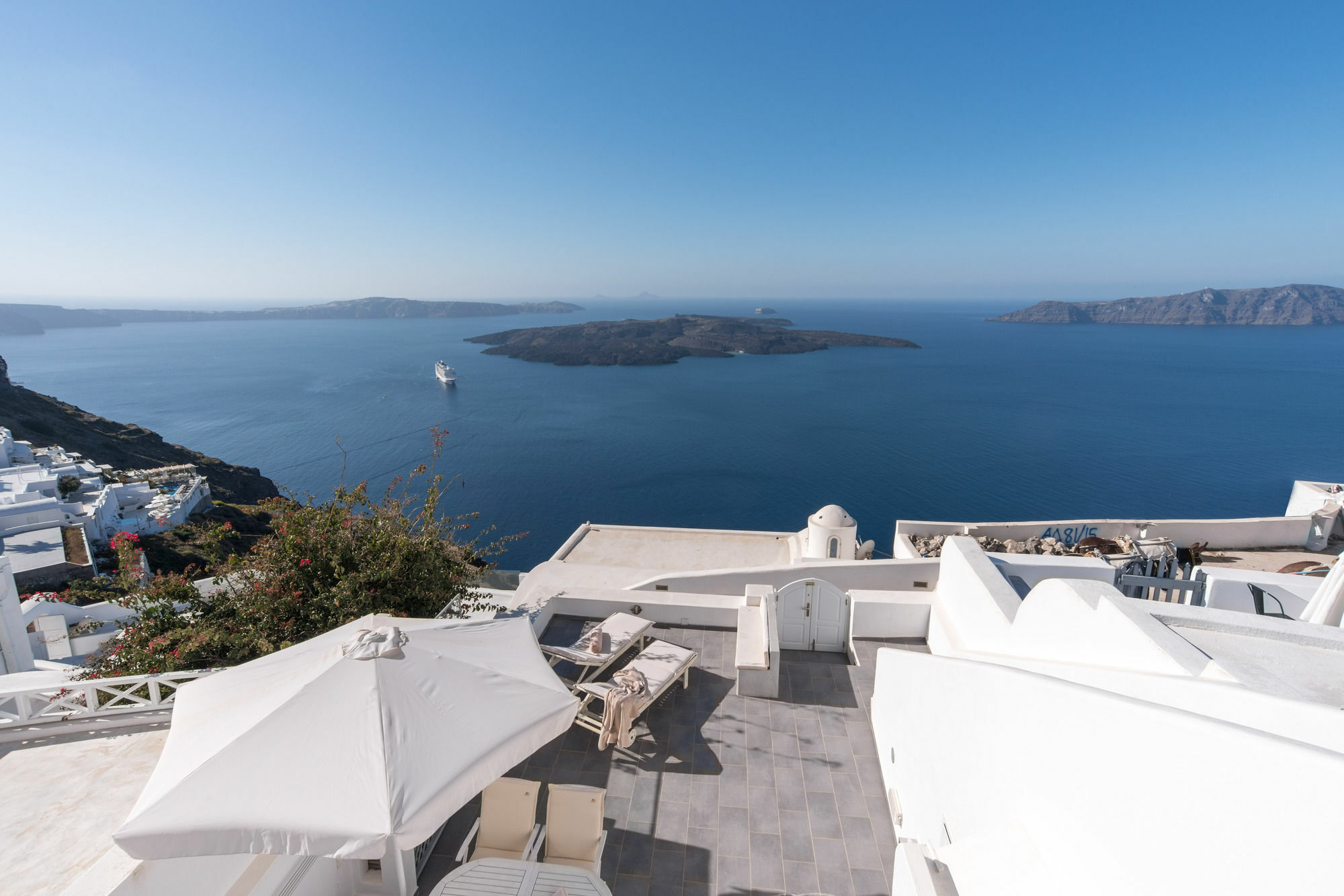 Karpimo Horizon - Caldera View With Private Hot Tub Villa Firostefani Eksteriør bilde